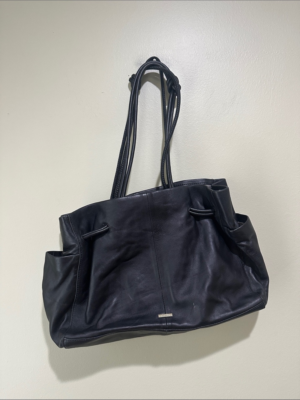 🎆Vince Camuto Black Leather Tote with Dual Shoulder Straps